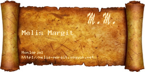 Melis Margit névjegykártya